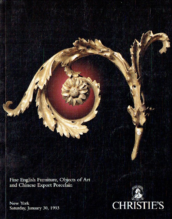 Christies January 1993 Fine English Furniture, Objects of Art an (Digital Only)