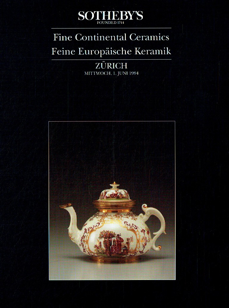 Sothebys June 1994 Fine Continental Ceramics (Digital Only)