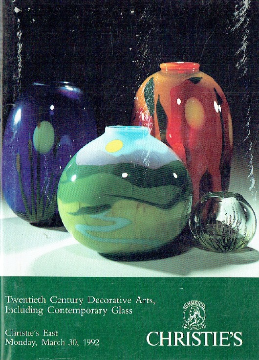 Christies March 1992 20th Century Decorative Arts inc. Contempor (Digital Only)