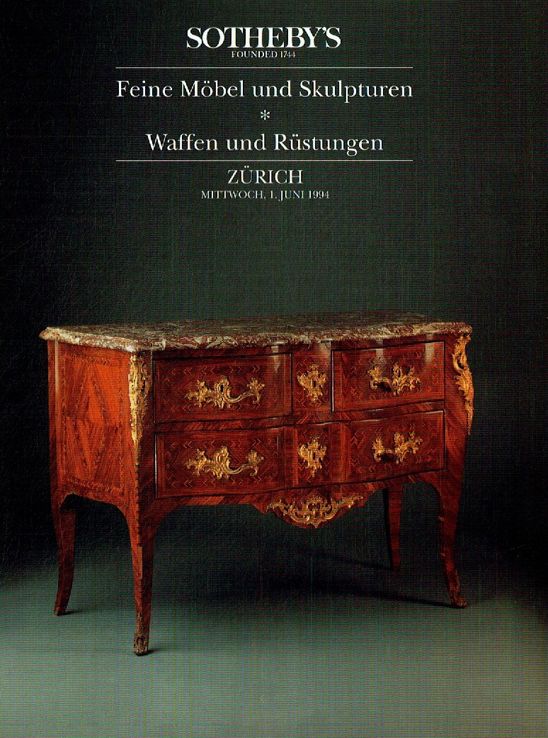 Sothebys June 1994 Fine (Continental) Furniture, Arms, Weapons (Digital Only)