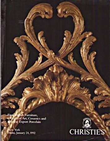 Christies January 1992 Fine English Furniture, Objects of Art, C (Digital Only)