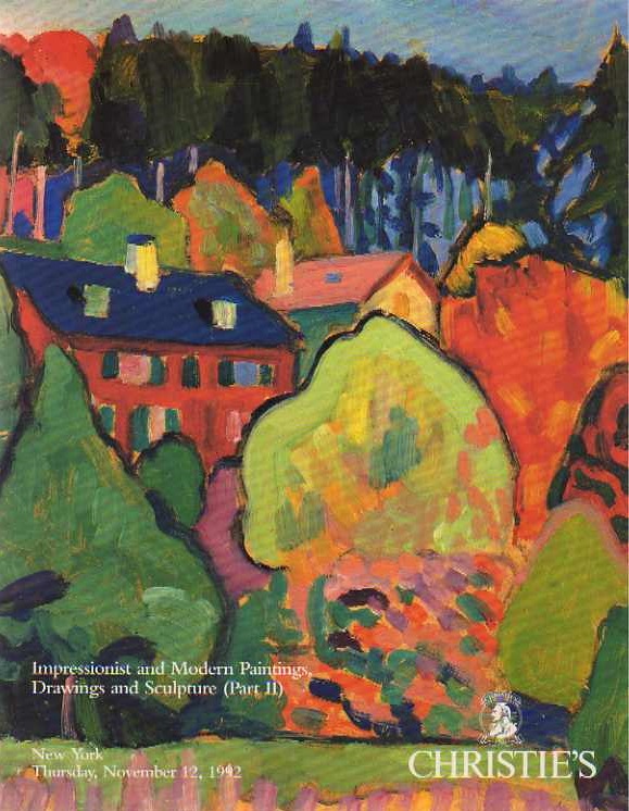 Christies November 1992 Impressionist and Modern Paintings, Draw (Digital Only)