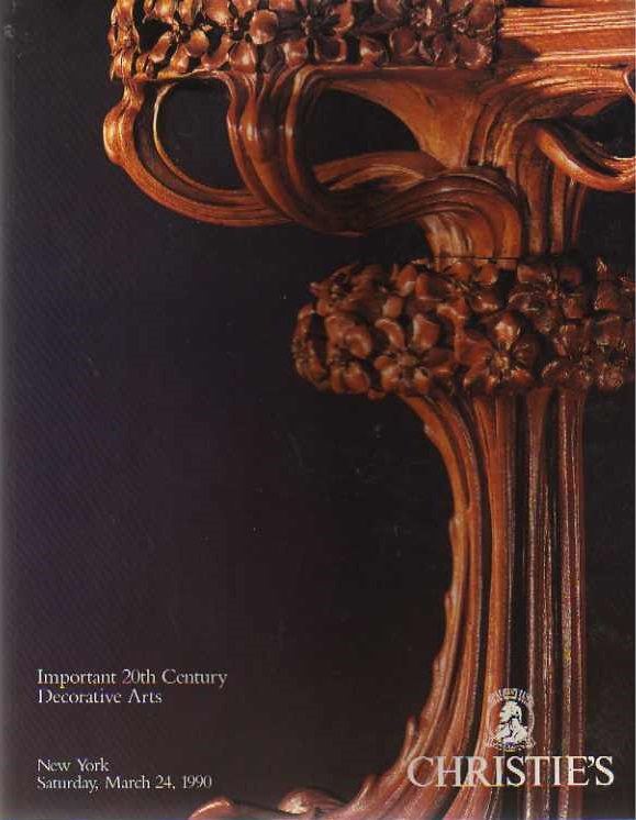 Christies March 1990 Important 20th Century Decorative Arts (Digital Only)