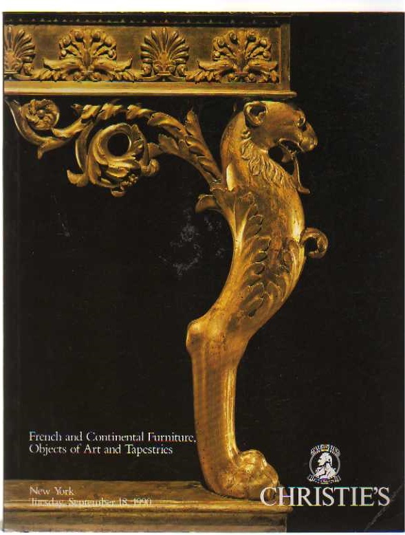 Christies September 1990 French & Continental Furniture, Objects (Digital Only)