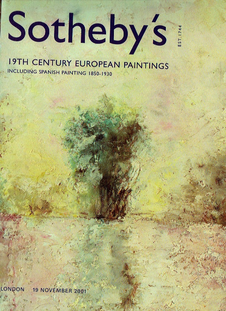 Sothebys November 2001 19th Century European Paintings including (Digital Only)