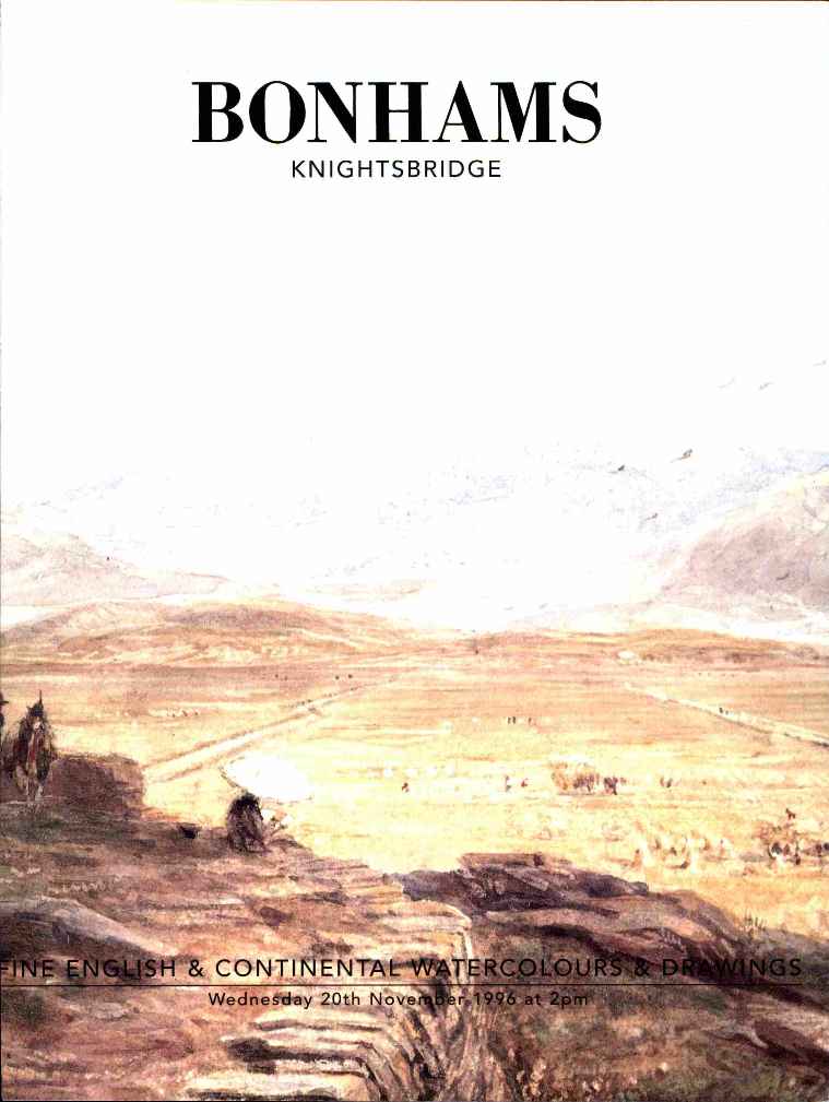 Bonhams November 1996 Fine English & Continental Watercolours and (Digital Only