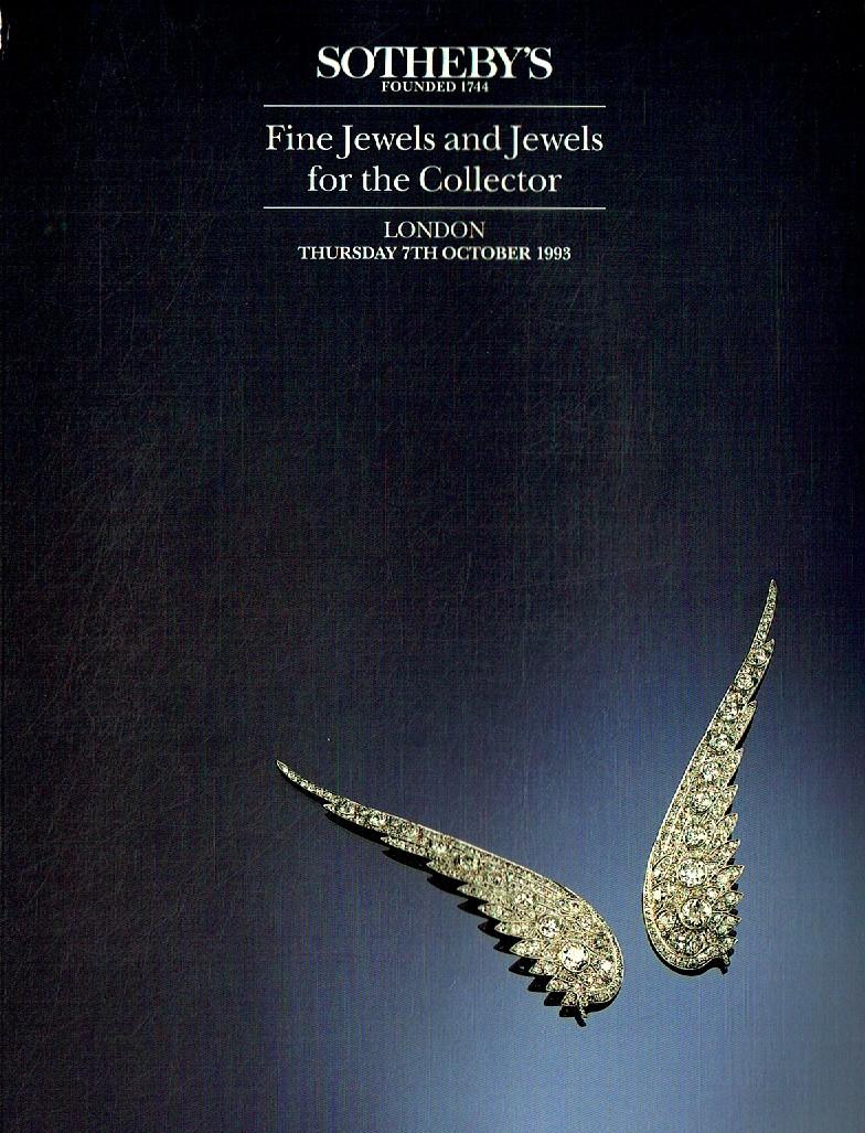 Sothebys October 1993 Fine Jewels and Jewels for The Collector (Digital Only)