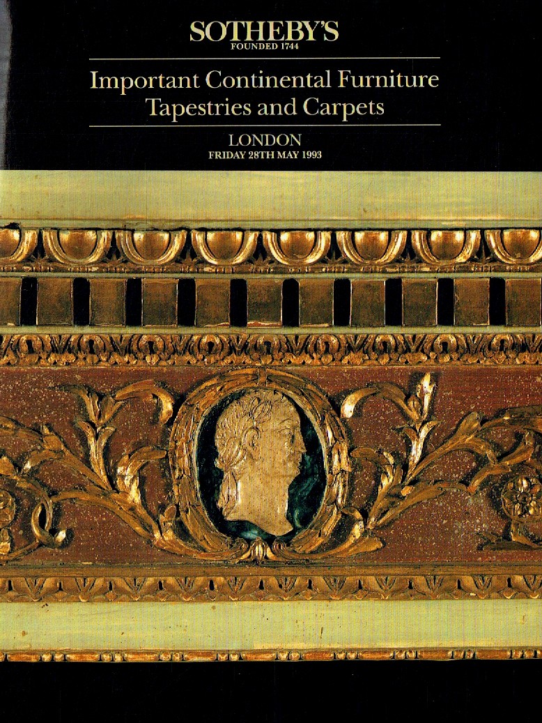 Sothebys May 1993 Important Continental Furniture, Tapestries and (Digital Only