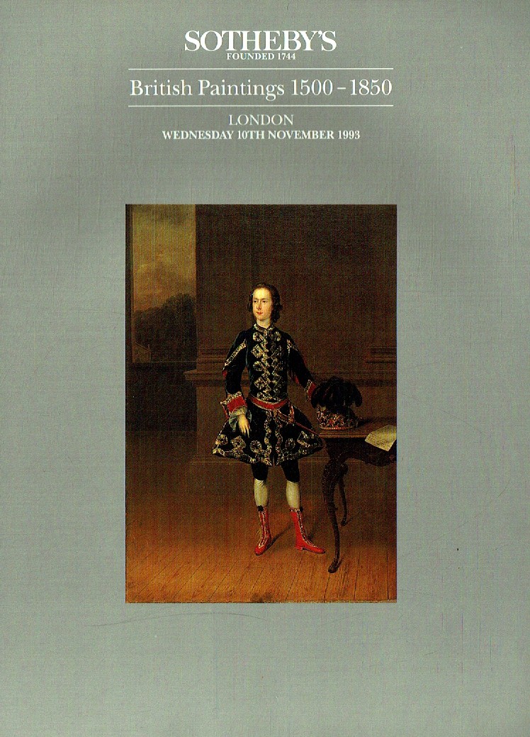 Sothebys November 1993 British Paintings 1500-1850 (Digital Only)