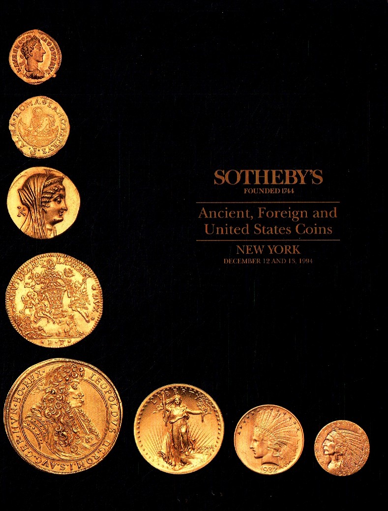 Sothebys December 1994 Ancient, Foreign and United States (Digital Only)