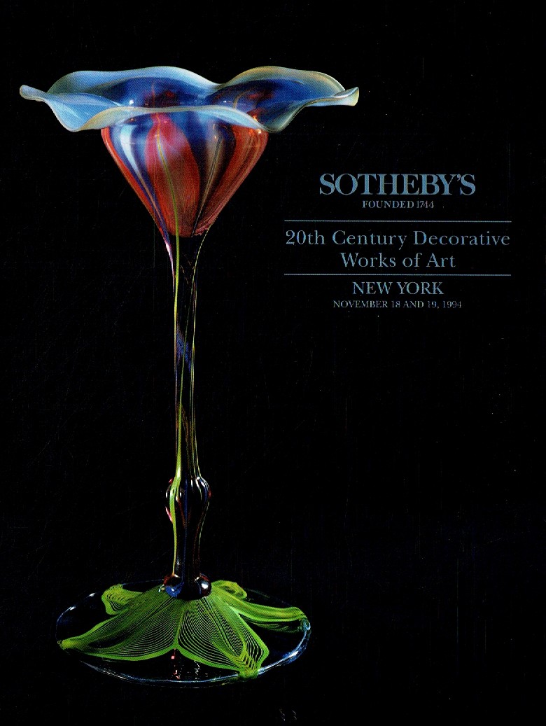 Sothebys November 1994 20th Century Decorative Works of Ar (Digital Only