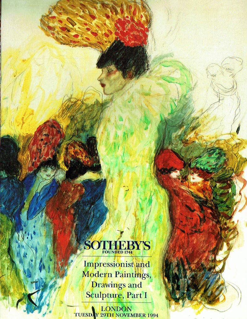 Sothebys November 1994 Impressionist and Modern Paintings, Drawin (Digital Only