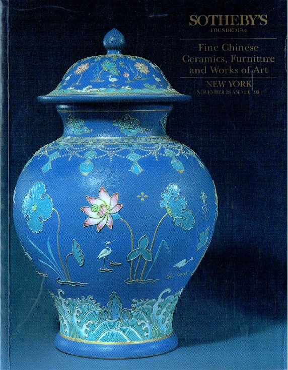 Sothebys November 1994 Fine Chinese Ceramics, Furniture & (Digital Only)