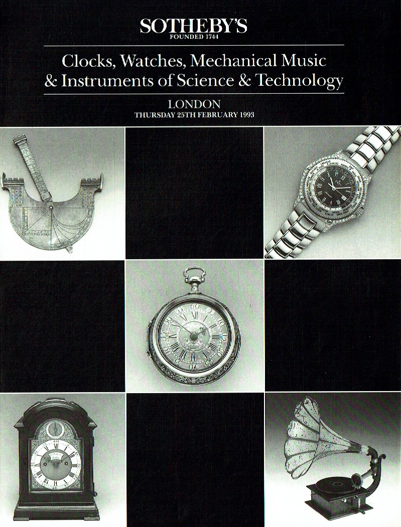 Sothebys February 1993 Clocks, Watches, Mechanical Music & Instru (Digital Only)