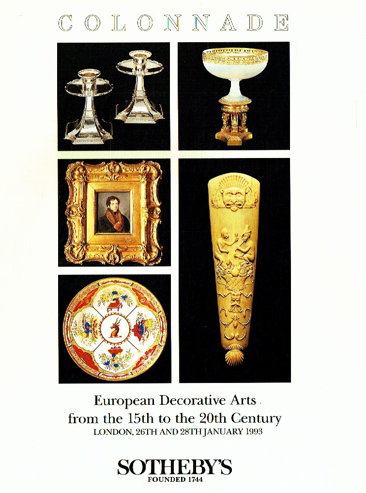 Sothebys February 1993 European Decorative Arts from the (Digital Only)