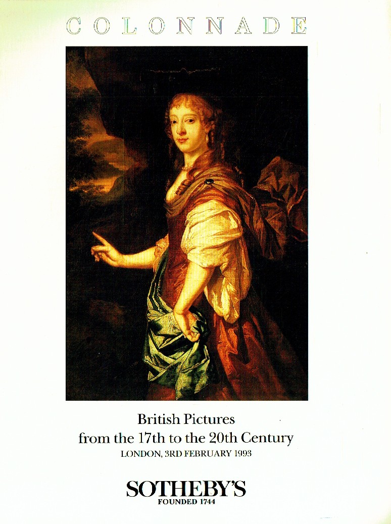 Sothebys February 1993 British Pictures From The 17th to the 20th (Digital Only