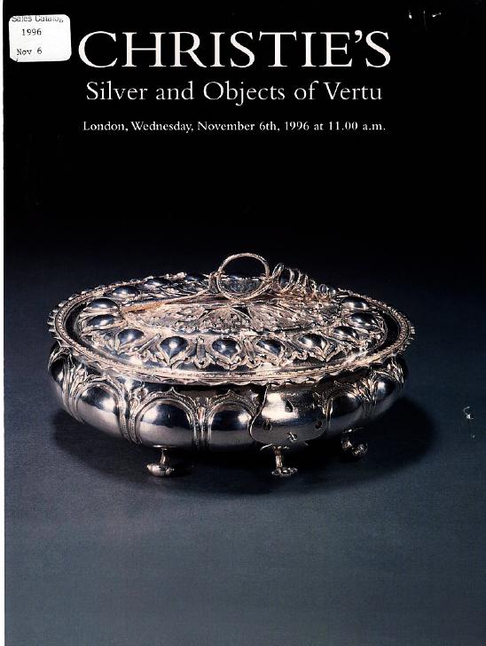 Christies November 1996 Silver & Objects of Vertu (Digital Only)