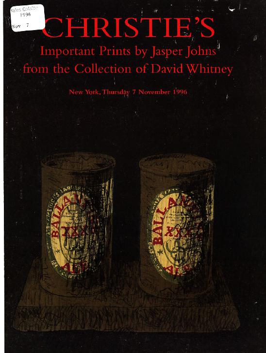 Christies November 1996 Important Prints by Jasper Johns from th (Digital Only)