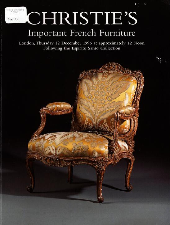 Christies December 1996 Important French Furniture (Digital Only)