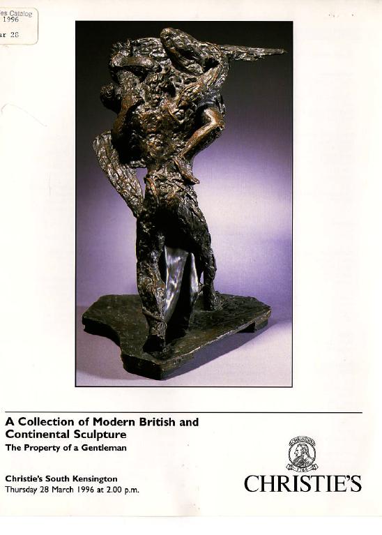 Christies March 1996 Modern British & Continental Sculpture etc., (Digital Only)