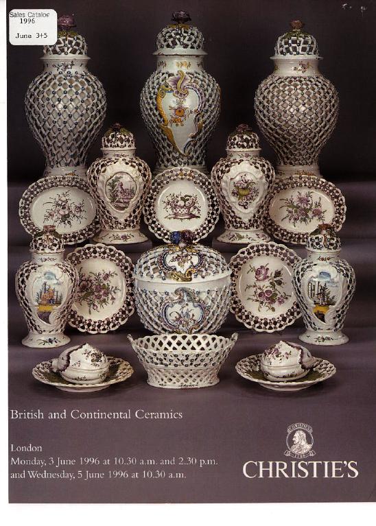 Christies June 1996 British & Continental Ceramics (Digital Only)