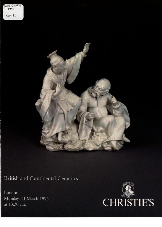 Christies March 1996 British & Continental Ceramics (Digital Only)