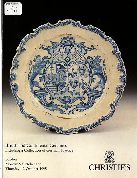 Christies October 1995 British & Continental Ceramics etc.,(Digital Only)