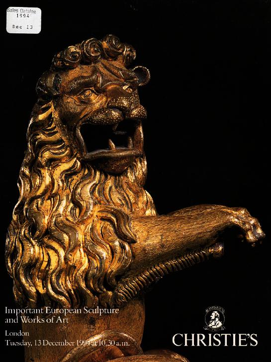 Christies December 1994 Important European Sculpture & WOA (Digital Only)