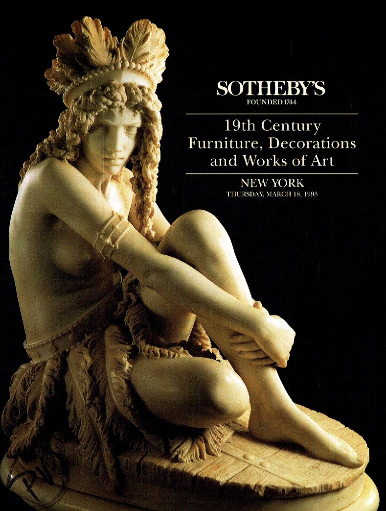 Sothebys March 1993 19th Century Furniture, Decorations & Works o (Digital Only