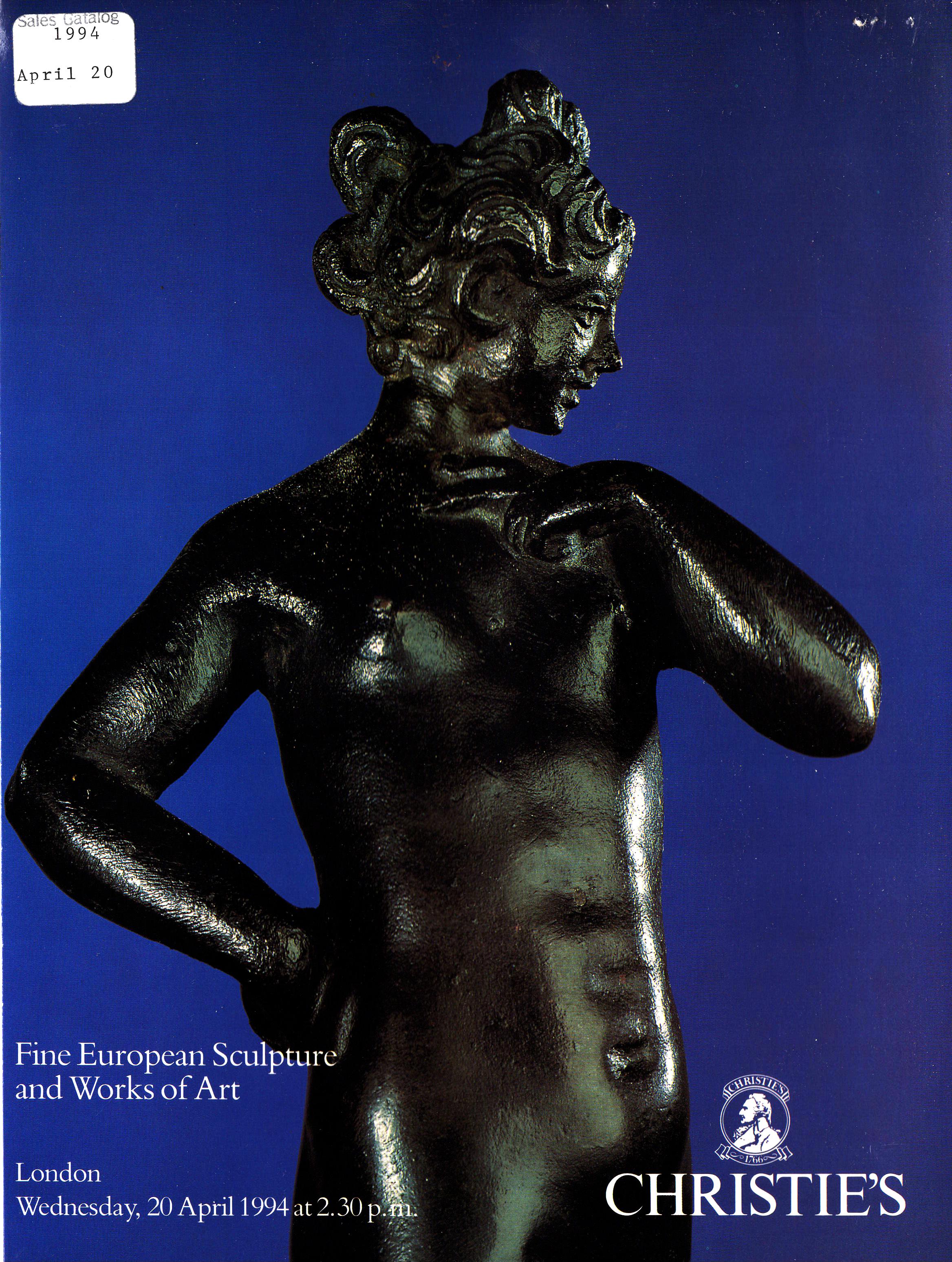 Christies April 1994 Fine European Sculpture & Works of Art (Digital Only)