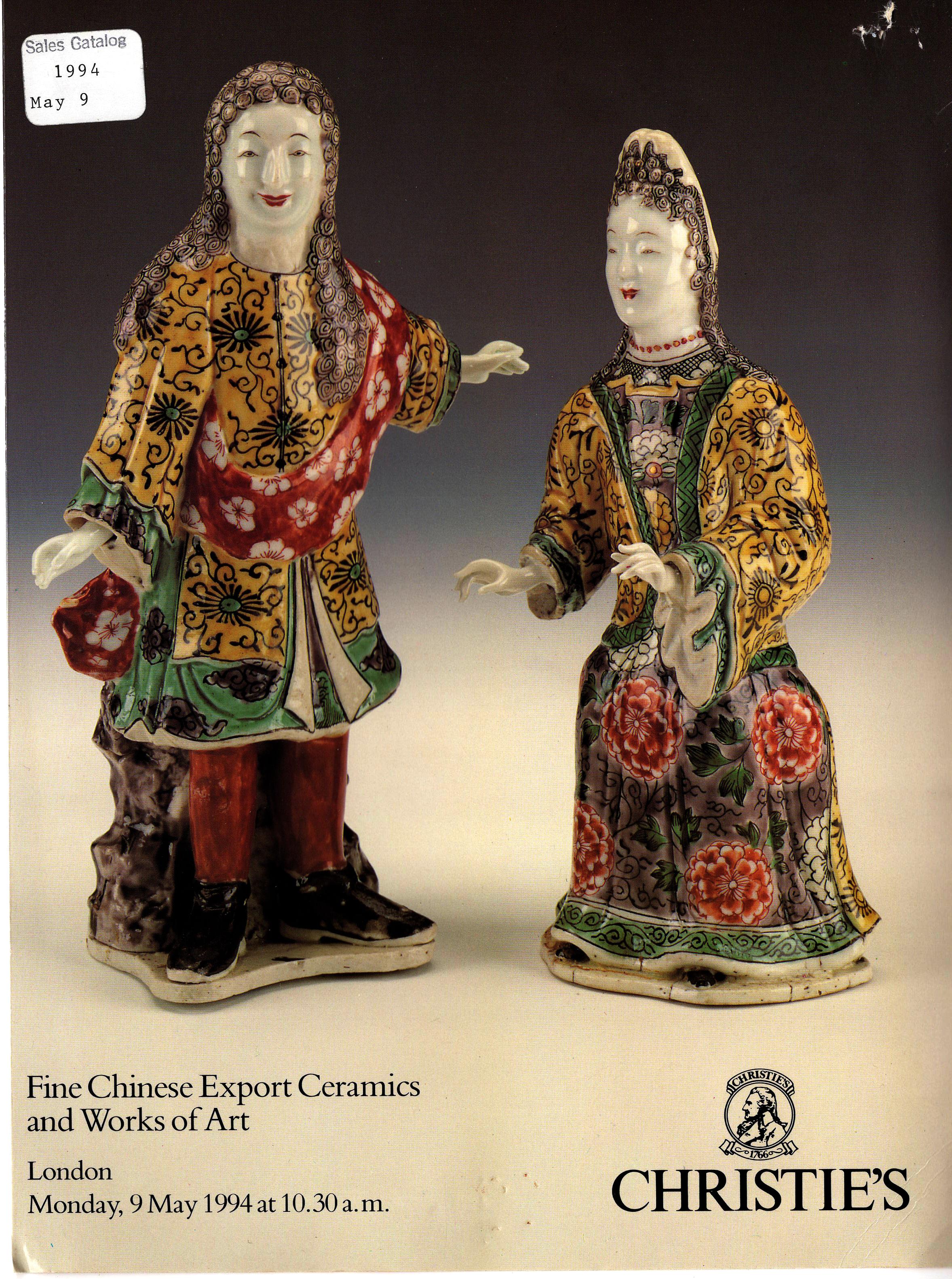 Christies May 1994 Fine Chinese Export Ceramics & Works of Art (Digital Only)