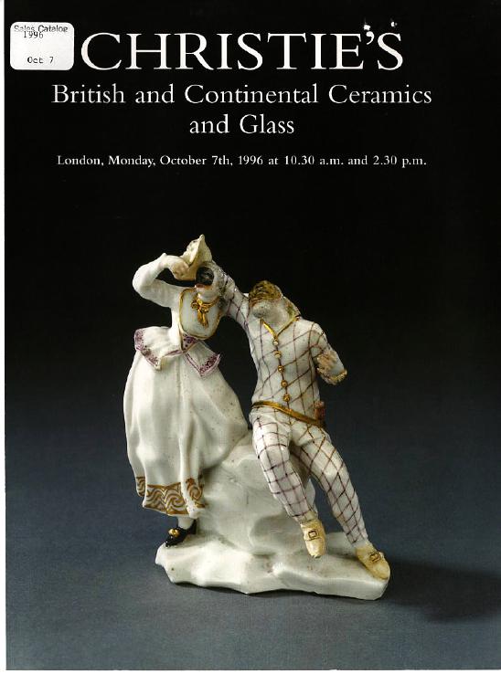 Christies October 1996 British and Continental Ceramics & Glass (Digital Only)