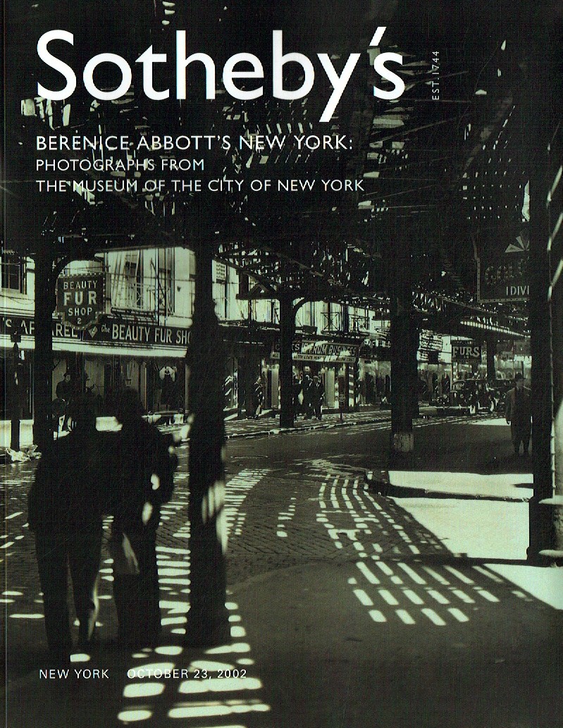 Sothebys October 2002 Berenice Abbotts? New York: Photographs fro (Digital Only