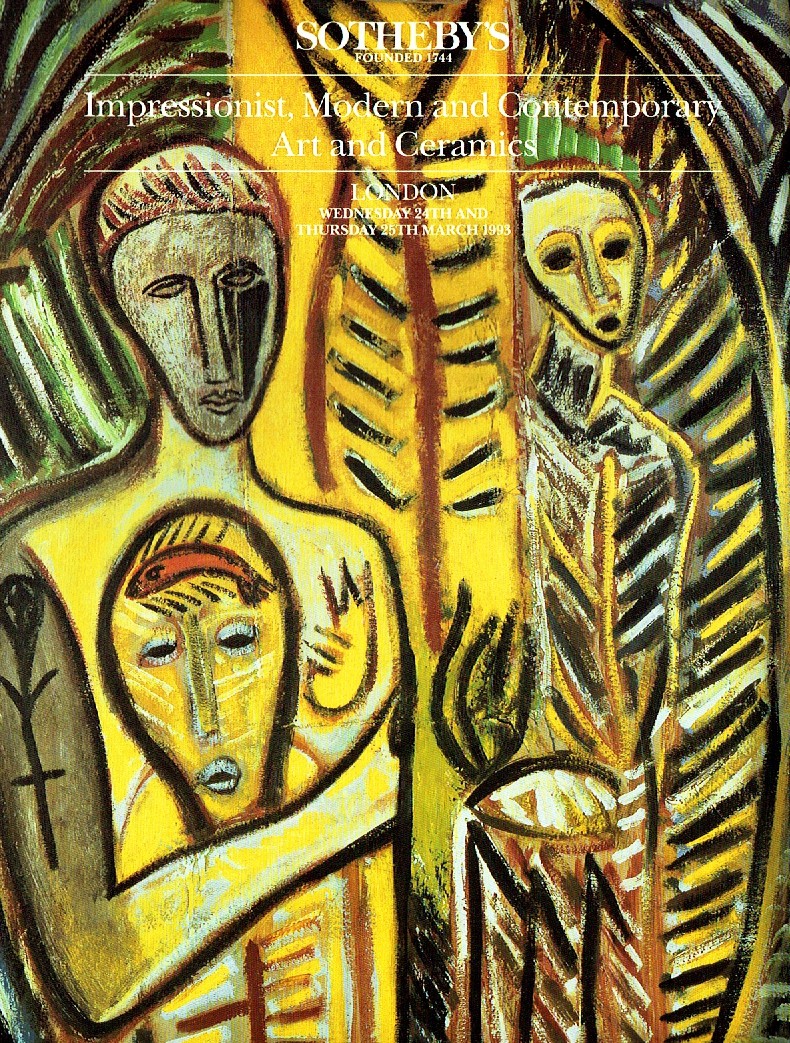 Sothebys & 25th March 1993 Impressionist, Modern and Contemporary (Digital Only