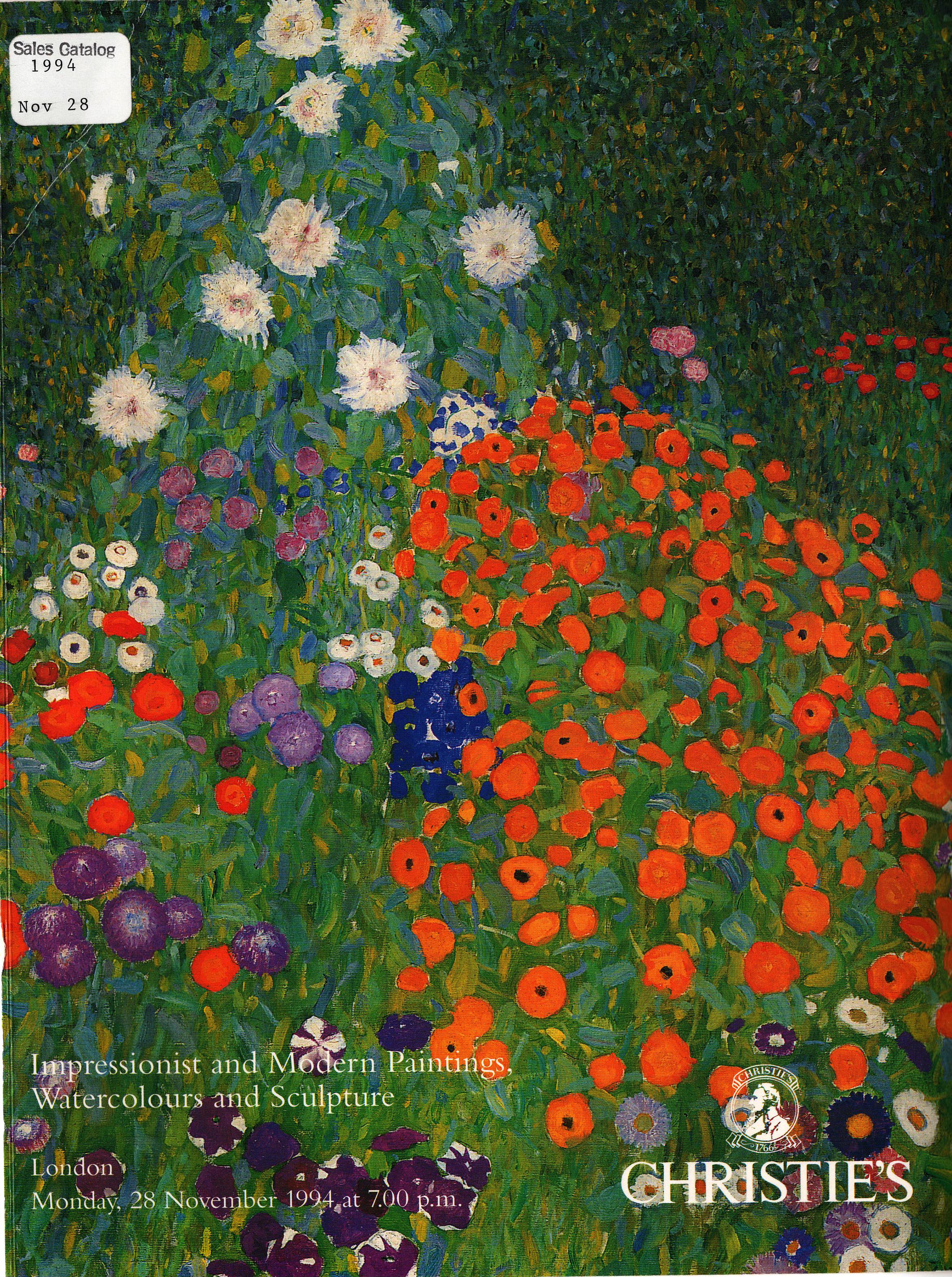 Christies November 1994 Impressionist & Modern Paintings, Waterc (Digital Only)