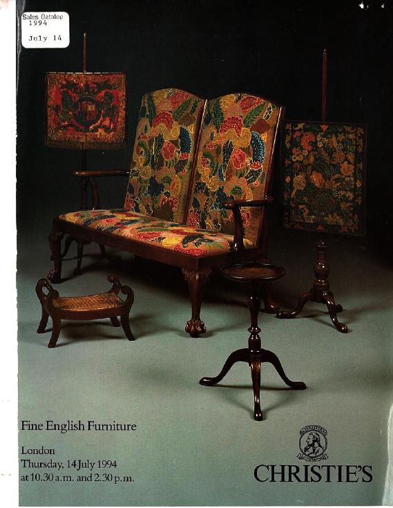 Christies July 1994 Fine English Furniture (Digital Only)