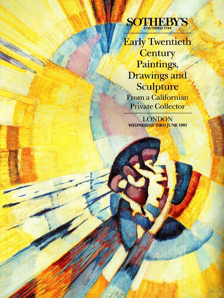 Sothebys June 1993 Early Twentieth Century Paintings, Drawings (Digital Only)