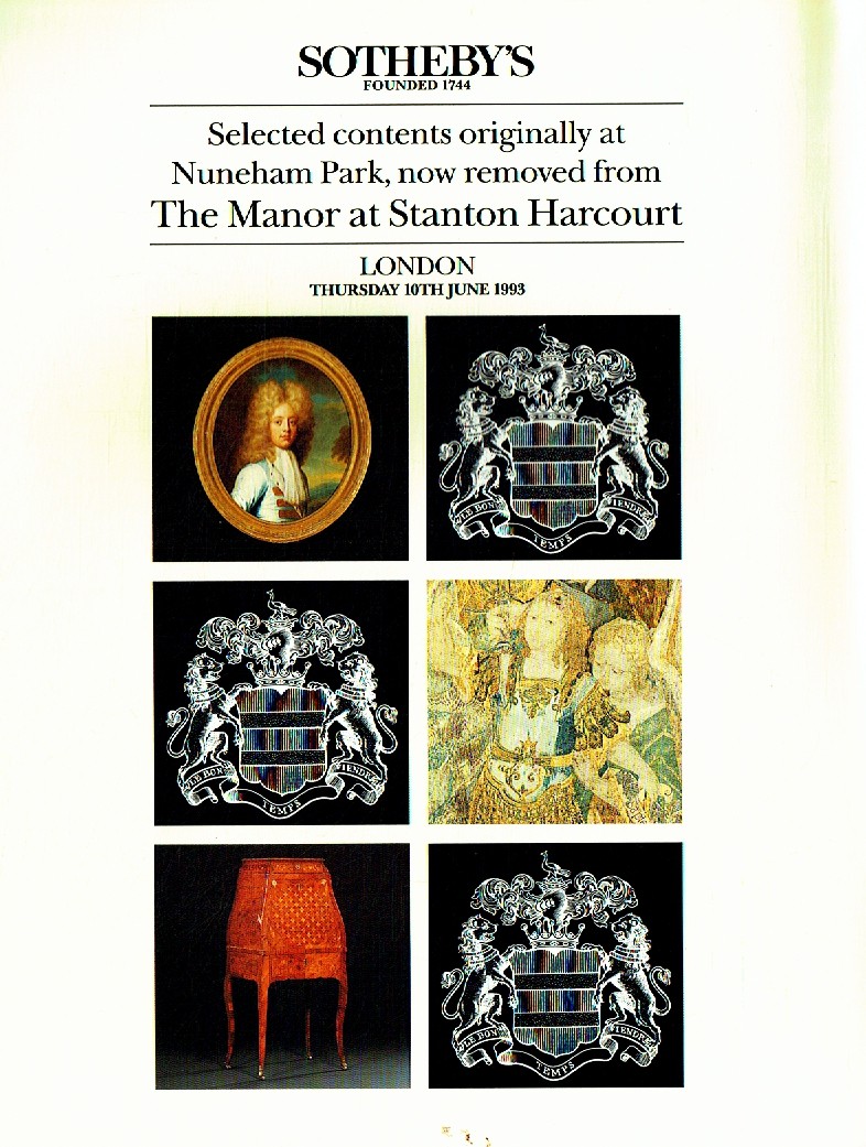 Sothebys June 1993 Selected Contents originally at Nuneham Park n (Digital Only