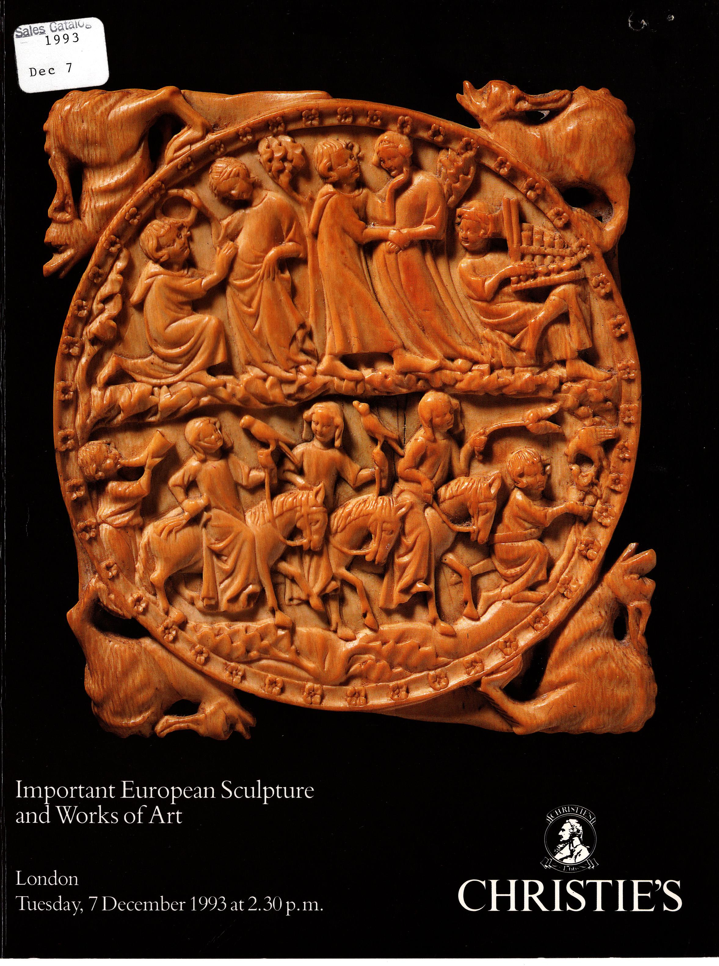 Christies December 1993 Important European Sculpture & WOA (Digital Only)