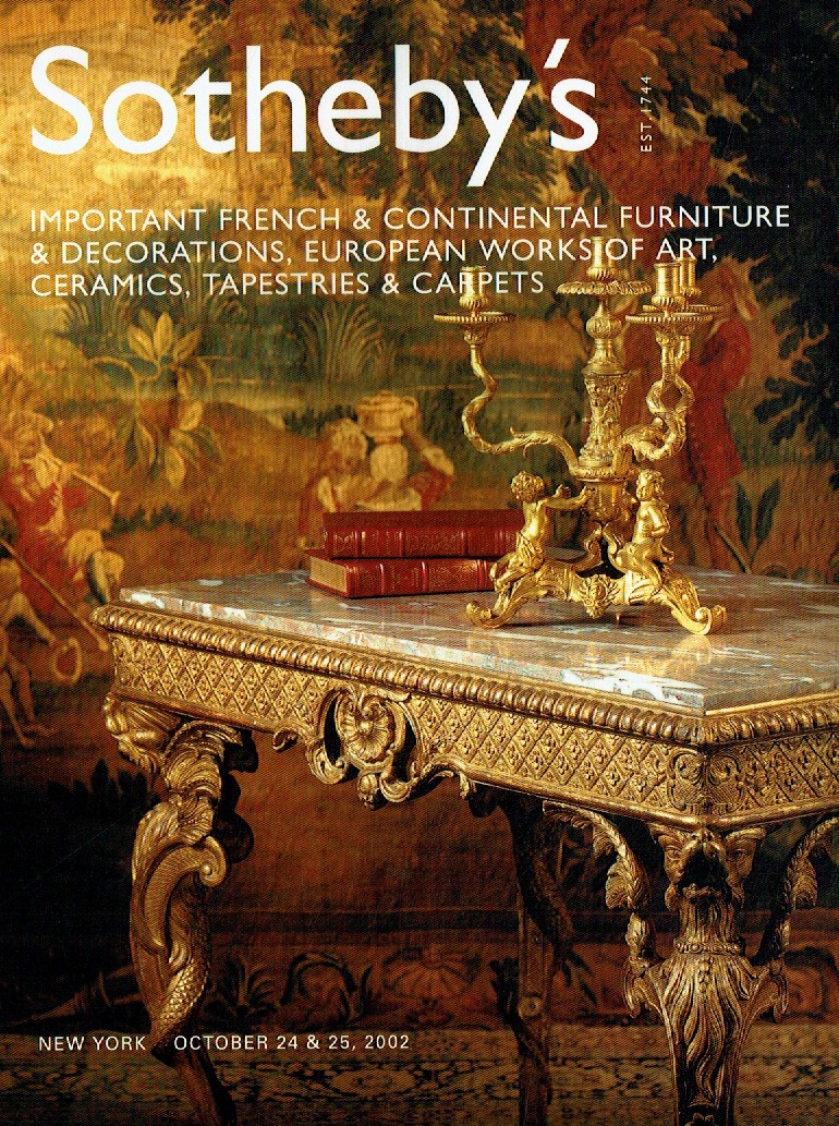 Sothebys & 25th October 2002 Important French & Continental Furni (Digital Only