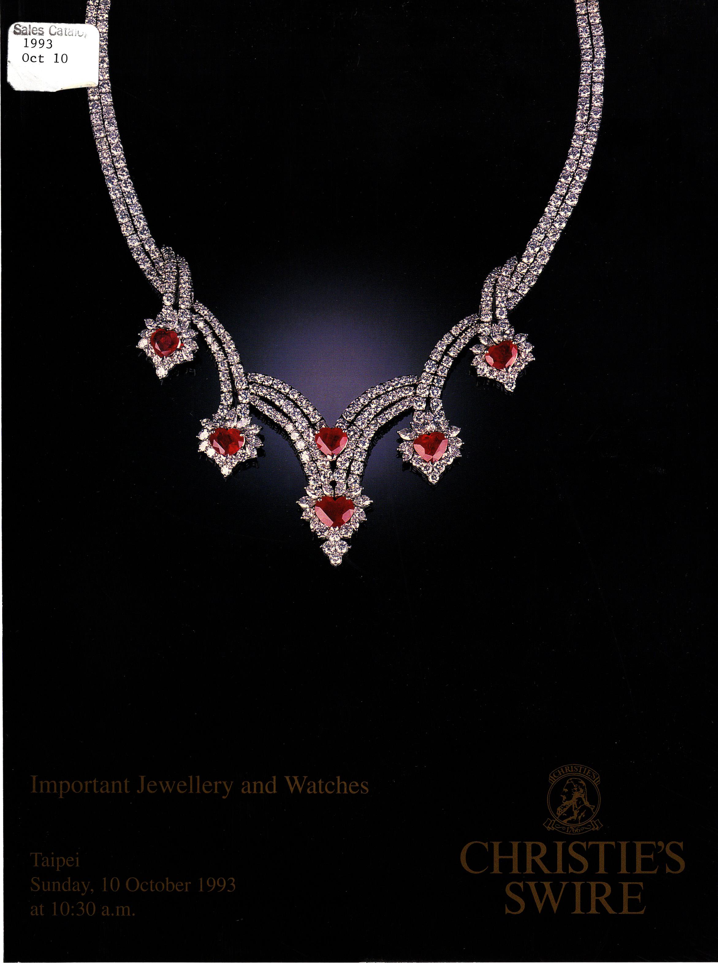 Christies October 1993 Important Jewellery & Watches (Digital Only)