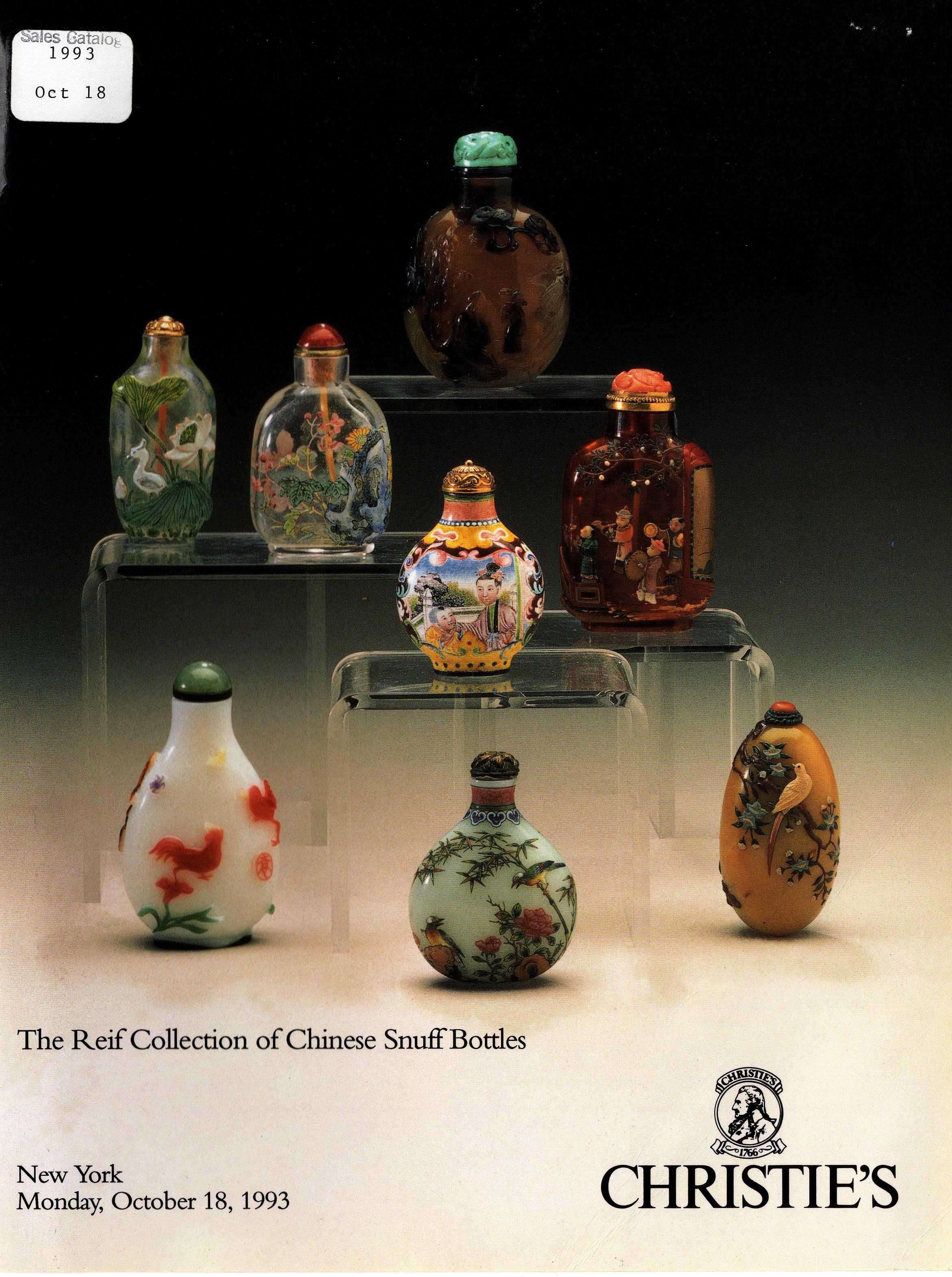 Christies October 1993 The Reif Collection of Chinese Snuff Bott (Digital Only)