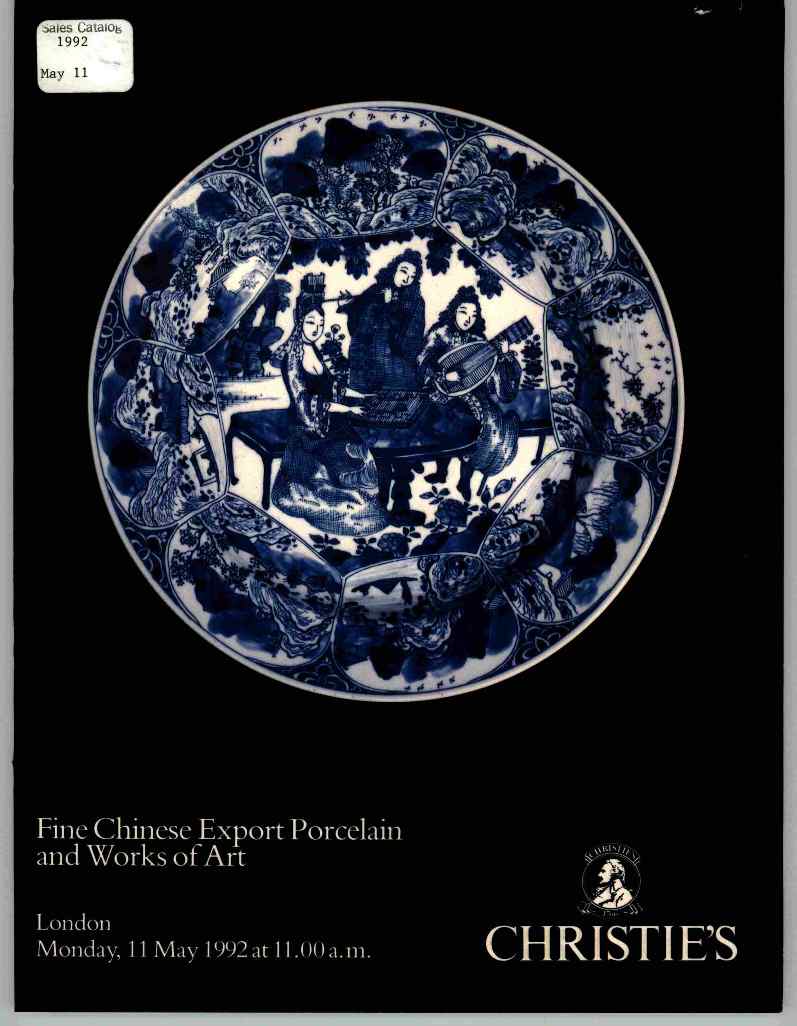 Christies May 1992 Fine Chinese Export Porcelain & Works of Art (Digital Only)