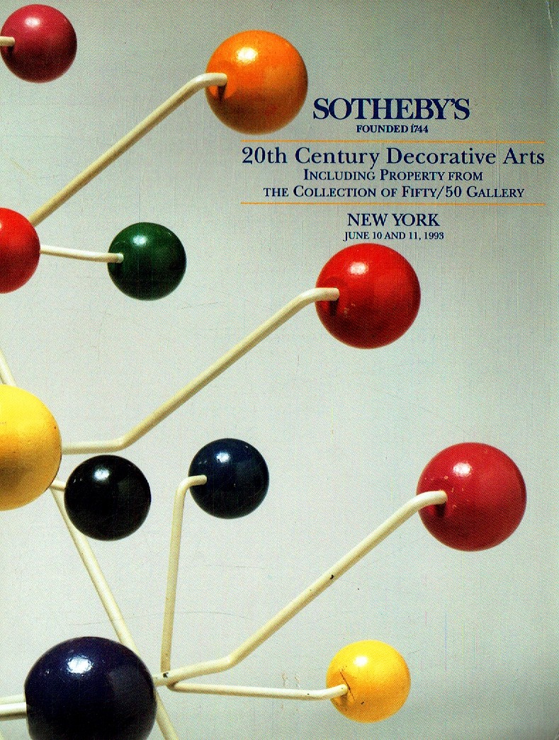 Sothebys June 1993 20th Century Decorative Arts including (Digital Only)