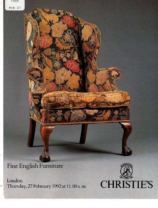 Christies February 1992 Fine English Furniture (Digital Only)