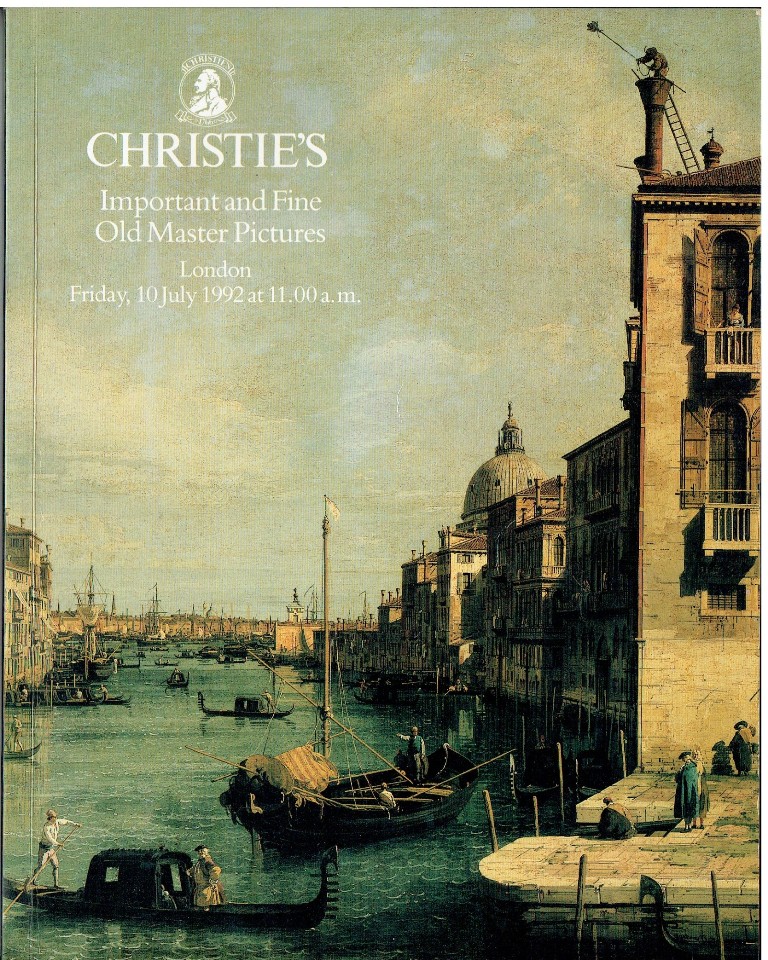 Christies July 1992 Important & Fine Old Master Pictures (Digital Only)