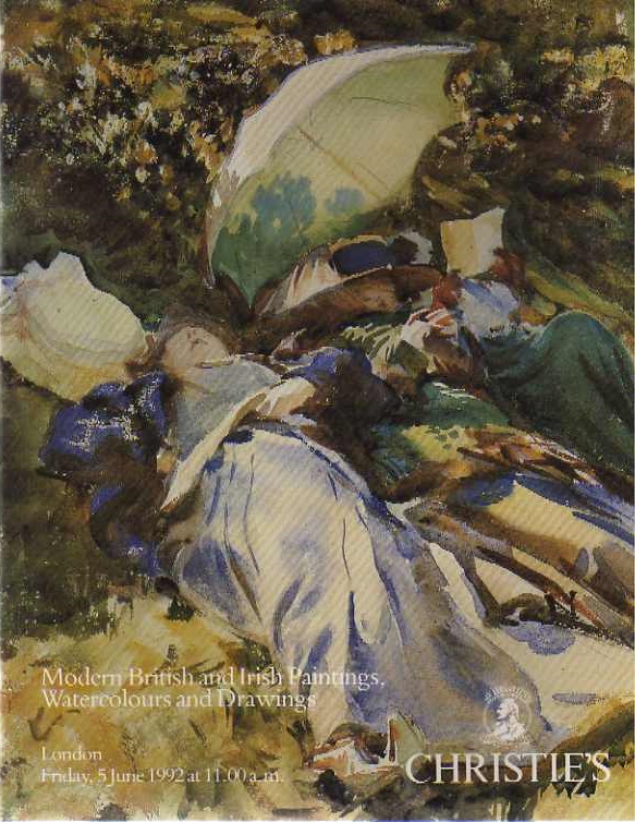 Christies June 1992 Modern British & Irish Paintings, Watercolou (Digital Only)