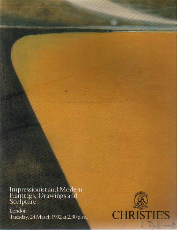 Christies March 1992 Impressionist & Modern Paintings, Drawings (Digital Only)