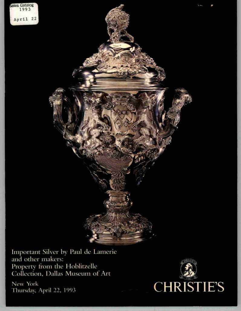 Christies April 1993 Important Silver by Paul de Lamerie & Other (Digital Only)