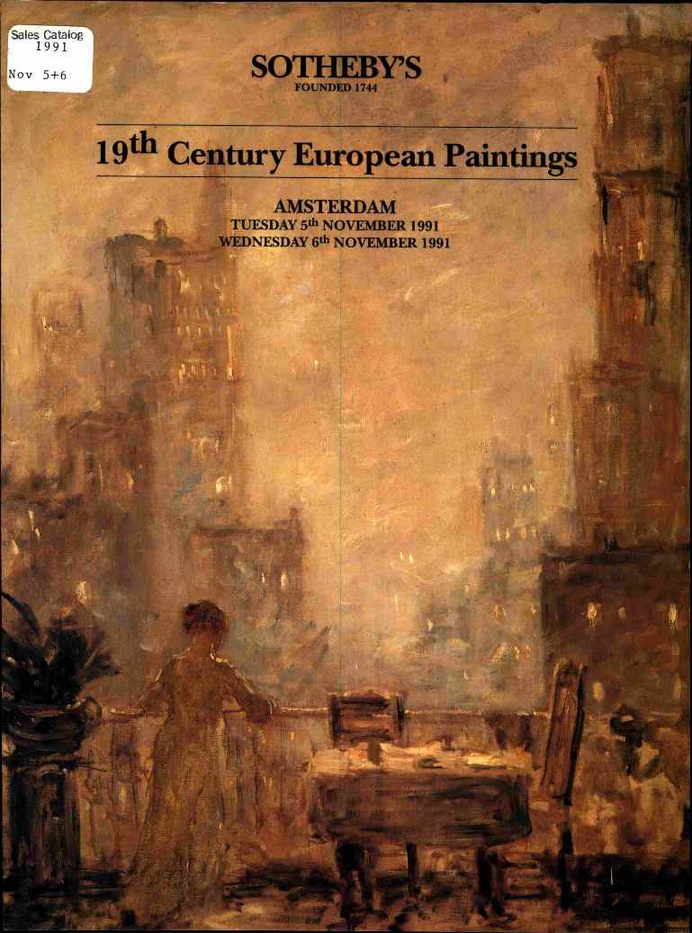 Sothebys & 5th November 1991 19th Century European Paintings (Digital Only)